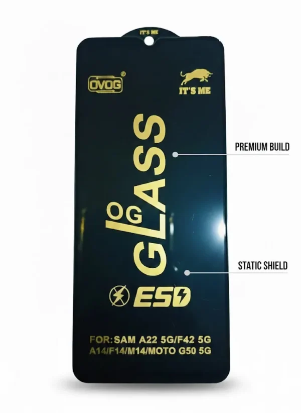 OVOG ESD OG Glass Screen Protector for Samsung A22 5G A14 M14 and Moto G50 5G OVOG ESD OG Glass Screen Protector for Samsung A22 5G A14 M14 and Moto G50 5G 1