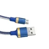 Blue Braided Micro USB Cable High Speed Charging for Android and Data Sync 3