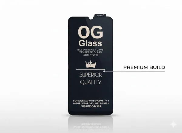 OG Glass Anti-Static Tempered Glass Screen Protector for Samsung A & M Series 1