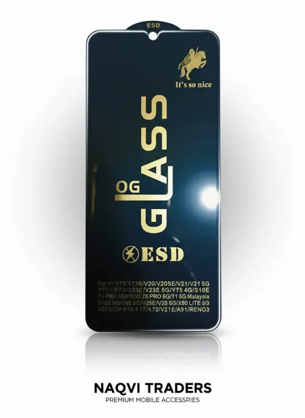 OG Glass ESD Screen Protector for Vivo Y73 V20 V21 5G and IQOO Z6 Pro High Sensitivity Tempered Glass 1