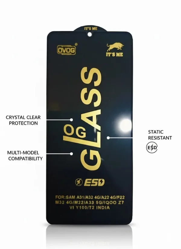 OG Glass Screen Protector for Samsung A31/A32/A22/F22/M32/M22/A33/IQOO Z7/Y100/T2 OG Glass Screen Protector for Samsung A31/A32/A22/F22/M32/M22/A33/IQOO Z7/Y100/T2 1