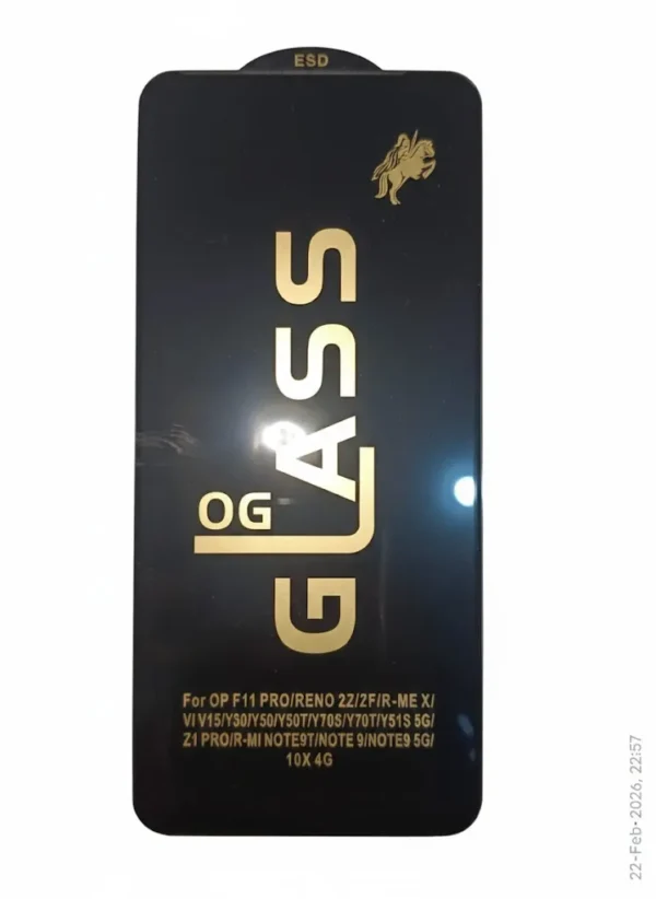 OG Glass Screen Protector for Oppo F11 Pro, Realme X, and Vivo Y50 Premium Tempered Glass 1