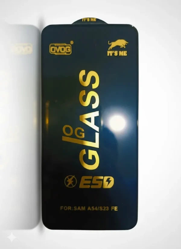 OG ESD Anti-Static Tempered Glass for Samsung A54 and S23 FE Full Glue Screen Protector 1