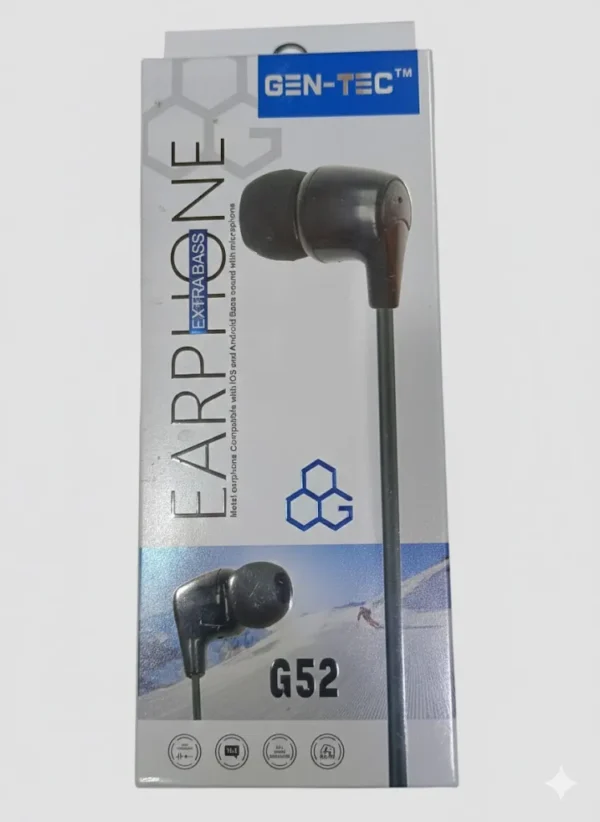 GEN-TEC G52 Earphone Stereo Extra Bass Handsfree 1