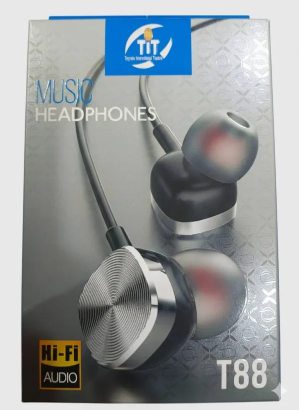 TIT T88 Magnetic Hi-Fi Audio In-Ear Wired Handsfree with High Sensitivity Microphone and Tangle-Free 44 Inches Cable TIT T88 Magnetic Hi-Fi Audio In-Ear Wired Handsfree with High Sensitivity Microphone and Tangle-Free 44 Inches Cable 1