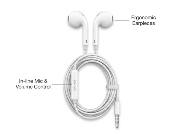 Gionee Handsfree Wired Earphones Deep Bass 1